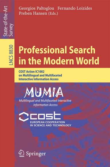 Georgios Paltoglou, Fernando Loizides, Preben Hansen - Professional Search in the Modern World, Häftad