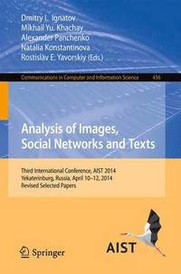 bokomslag Analysis of Images, Social Networks and Texts