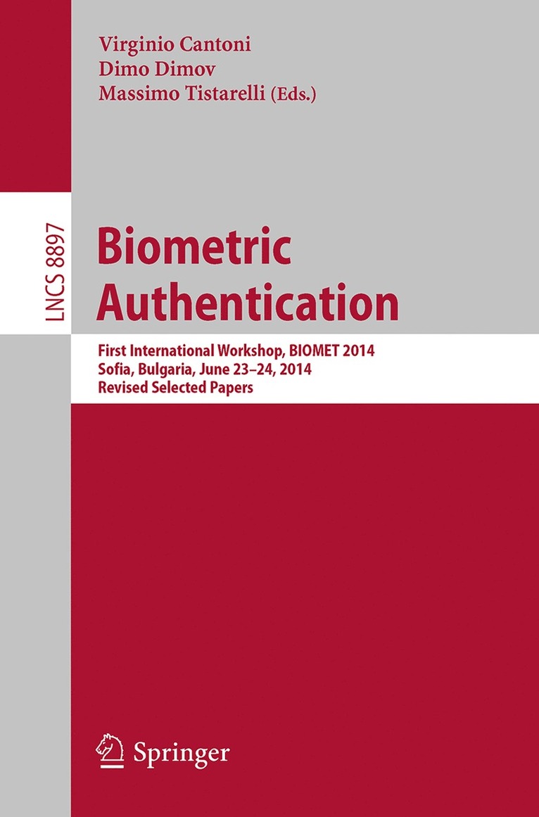 Virginio Cantoni, Dimo Dimov, Massimo Tistarelli - Biometric Authentication, Häftad