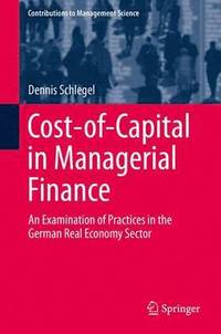 bokomslag Cost-of-Capital in Managerial Finance