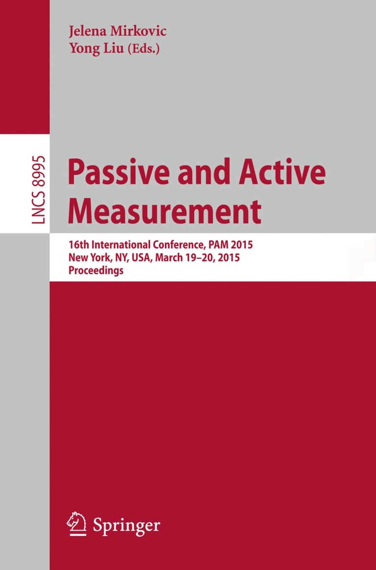 Passive and Active Measurement 1