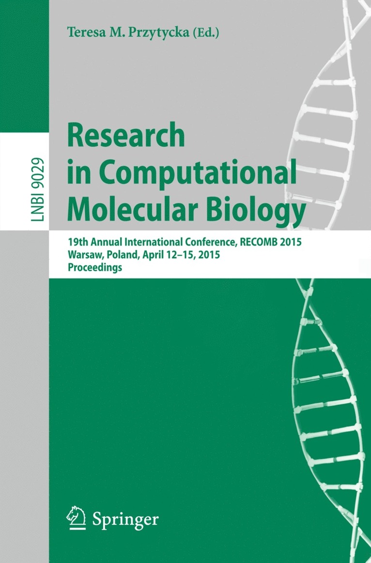 Teresa M. Przytycka - Research in Computational Molecular Biology, Häftad
