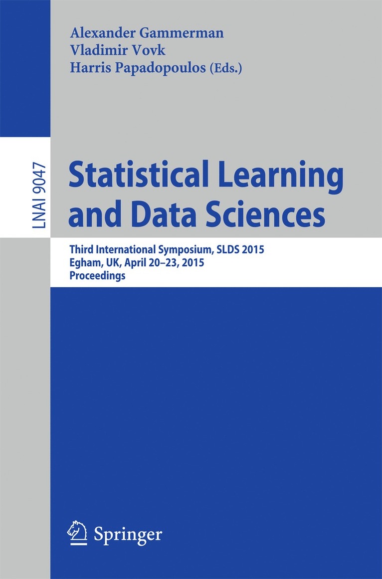 Statistical Learning and Data Sciences 1