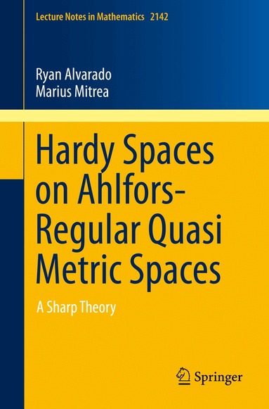Ryan Alvarado, Marius Mitrea - Hardy Spaces on Ahlfors-Regular Quasi Metric Spaces, Häftad