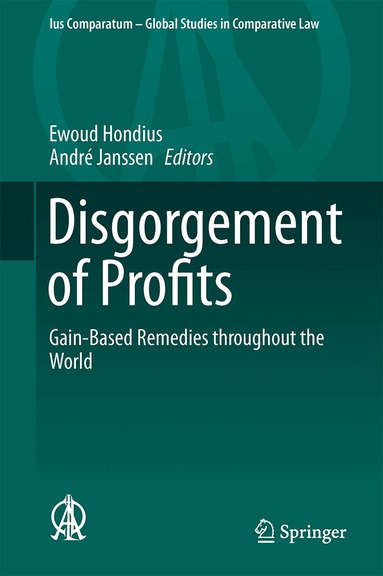 Ewoud Hondius, André Janssen - Disgorgement of Profits, Inbunden