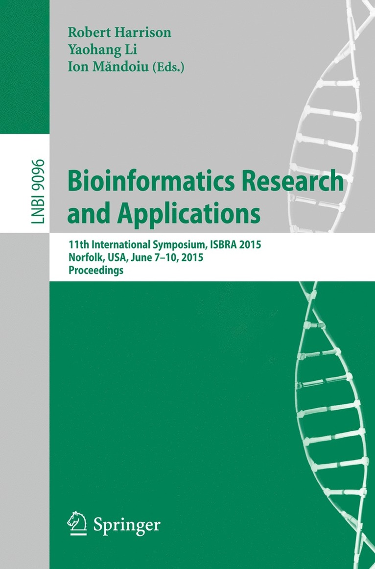 Robert Harrison, Yaohang Li, Ion Măndoiu, Ion Mandoiu - Bioinformatics Research and Applications, Häftad