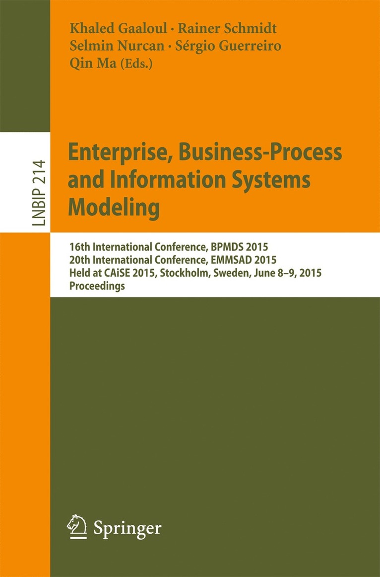 Enterprise, Business-Process and Information Systems Modeling 1