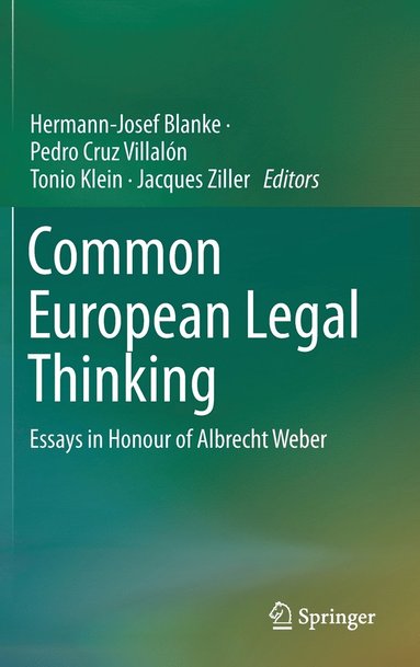 bokomslag Common European Legal Thinking