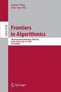 bokomslag Frontiers in Algorithmics