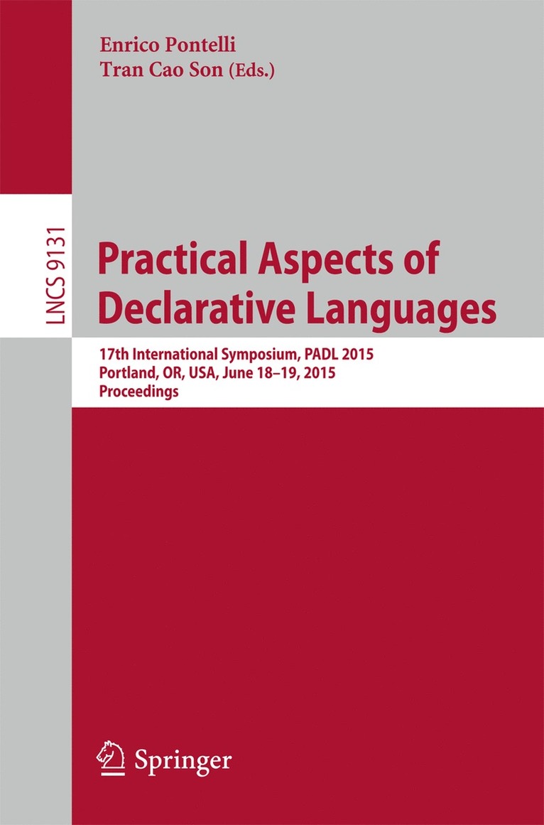 Enrico Pontelli, Tran Cao Son - Practical Aspects of Declarative Languages, Häftad