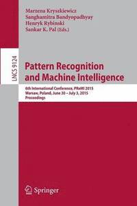 bokomslag Pattern Recognition and Machine Intelligence