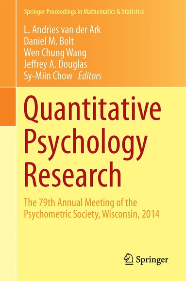 L. Andries van der Ark, Daniel M. Bolt, Wen-Chung Wang, Jeffrey A. Douglas, Sy-Miin Chow - Quantitative Psychology Research, Inbunden