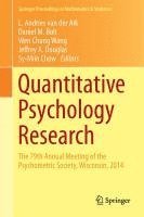 L. Andries van der Ark, Daniel M. Bolt, Wen-Chung Wang, Jeffrey A. Douglas, Sy-Miin Chow, L. Andries Van Der Ark, L. Andries van der Ark - Quantitative Psychology Research, Inbunden