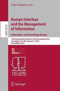 bokomslag Human Interface and the Management of Information. Information and Knowledge Design