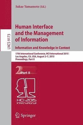 bokomslag Human Interface and the Management of Information. Information and Knowledge in Context