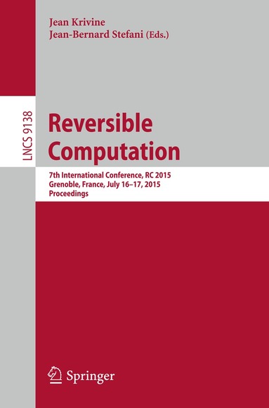 Jean Krivine, Jean-Bernard Stefani - Reversible Computation, Häftad