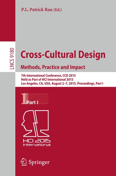 P.L.Patrick Rau - Cross-Cultural Design Methods, Practice and Impact, Häftad