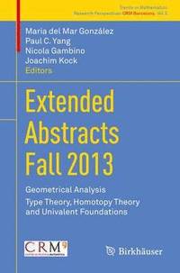 bokomslag Extended Abstracts Fall 2013