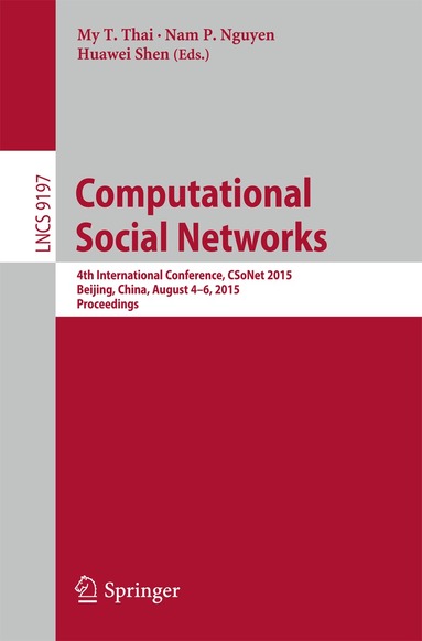 My T. Thai, Nam P. Nguyen, Huawei Shen - Computational Social Networks, Häftad