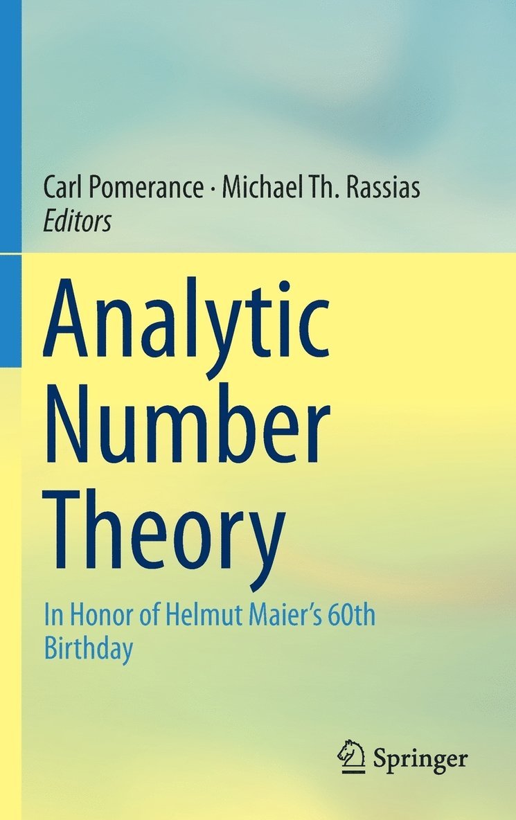 Carl Pomerance, Michael Th. Rassias, Michael Th Rassias - Analytic Number Theory, Inbunden