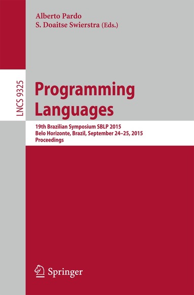 Alberto Pardo, S. Doaitse Swierstra - Programming Languages, Häftad