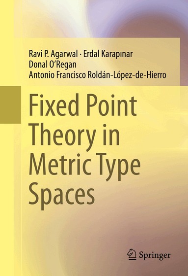 Ravi P. Agarwal, Erdal KARAPINAR, Donal O’Regan, Antonio Francisco Roldán-López-de-Hierro - Fixed Point Theory in Metric Type Spaces, Inbunden
