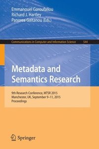bokomslag Metadata and Semantics Research