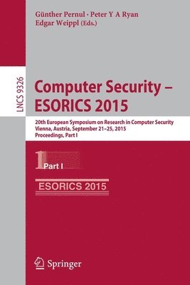 bokomslag Computer Security -- ESORICS 2015