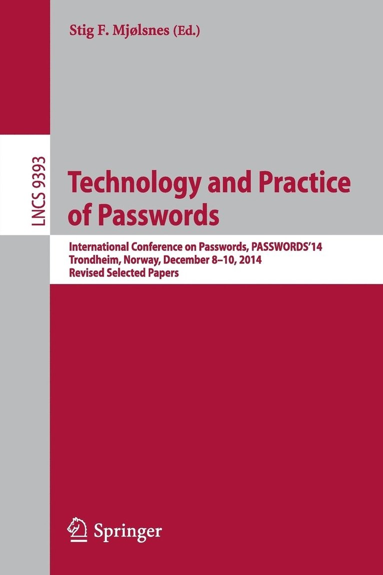 Technology and Practice of Passwords 1