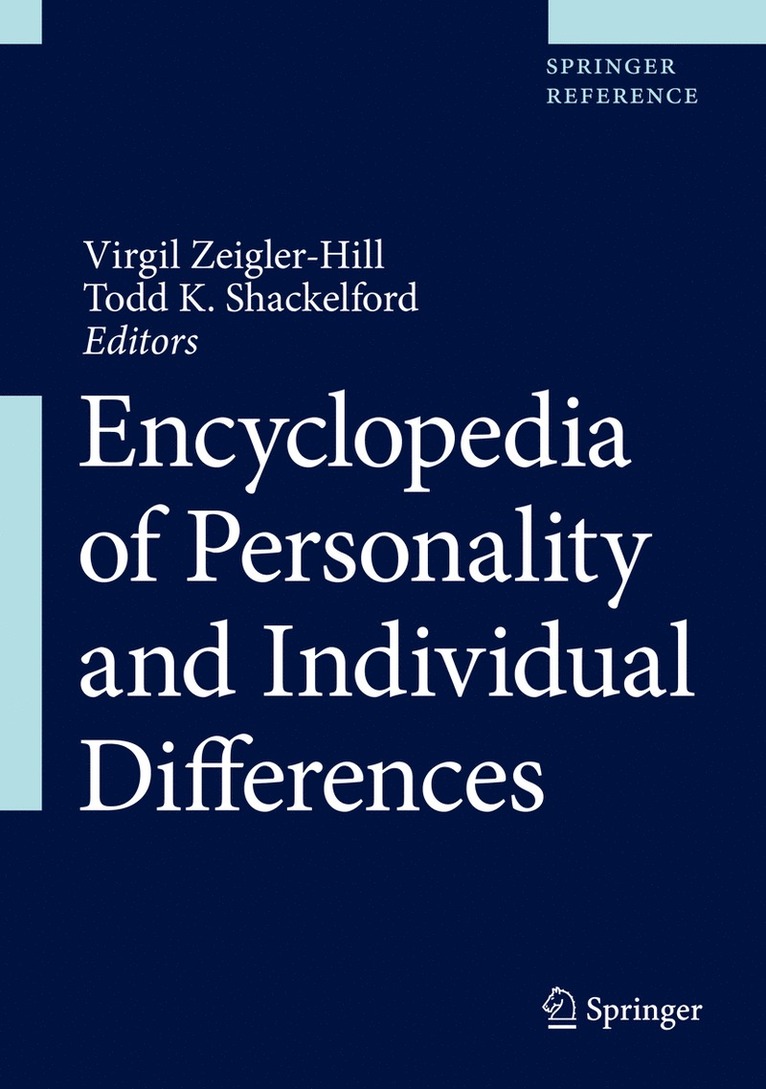 Virgil Zeigler-Hill, Todd K. Shackelford - Encyclopedia of Personality and Individual Differences, Inbunden