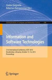 bokomslag Information and Software Technologies