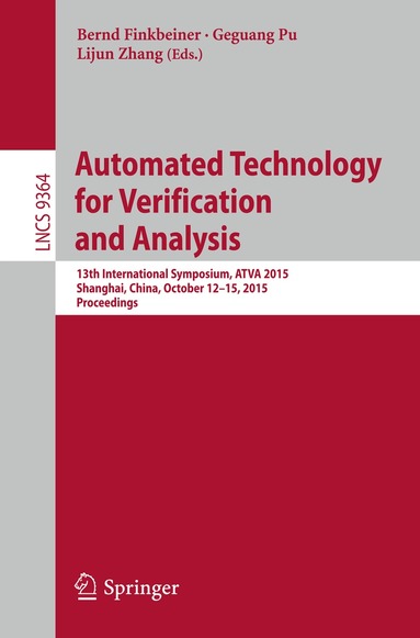 Bernd Finkbeiner, Geguang Pu, Lijun Zhang - Automated Technology for Verification and Analysis, Häftad