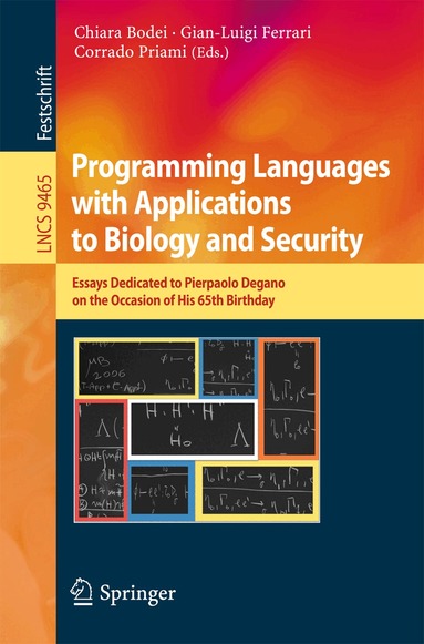 Chiara Bodei, Gianluigi Ferrari, Corrado Priami - Programming Languages with Applications to Biology and Security, Häftad