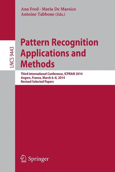 bokomslag Pattern Recognition Applications and Methods