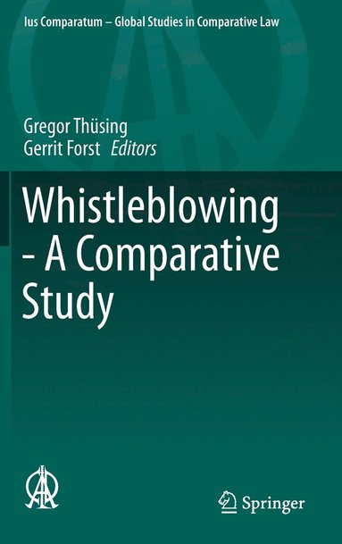 bokomslag Whistleblowing - A Comparative Study