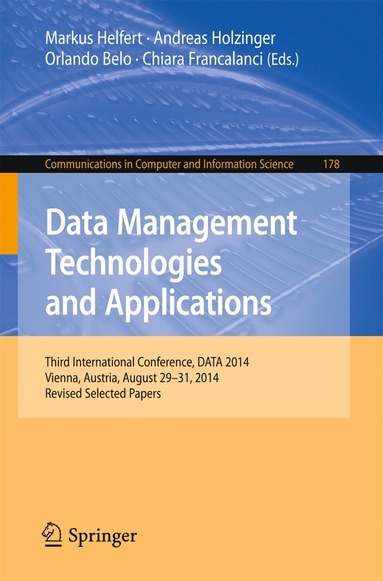 bokomslag Data Management Technologies and Applications