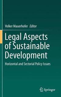 bokomslag Legal Aspects of Sustainable Development