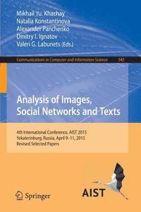 bokomslag Analysis of Images, Social Networks and Texts