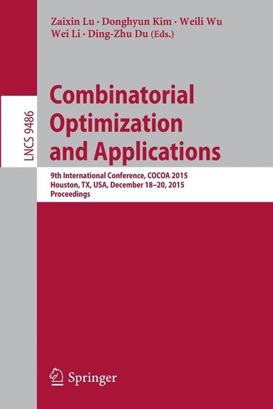 bokomslag Combinatorial Optimization and Applications