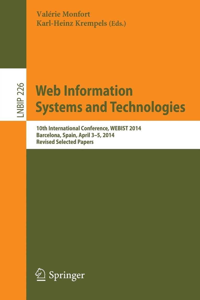 Web Information Systems and Technologies 1