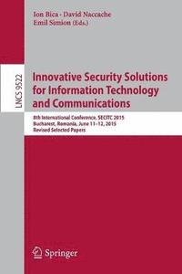 bokomslag Innovative Security Solutions for Information Technology and Communications