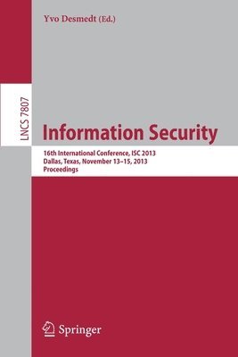 Yvo Desmedt - Information Security, Häftad