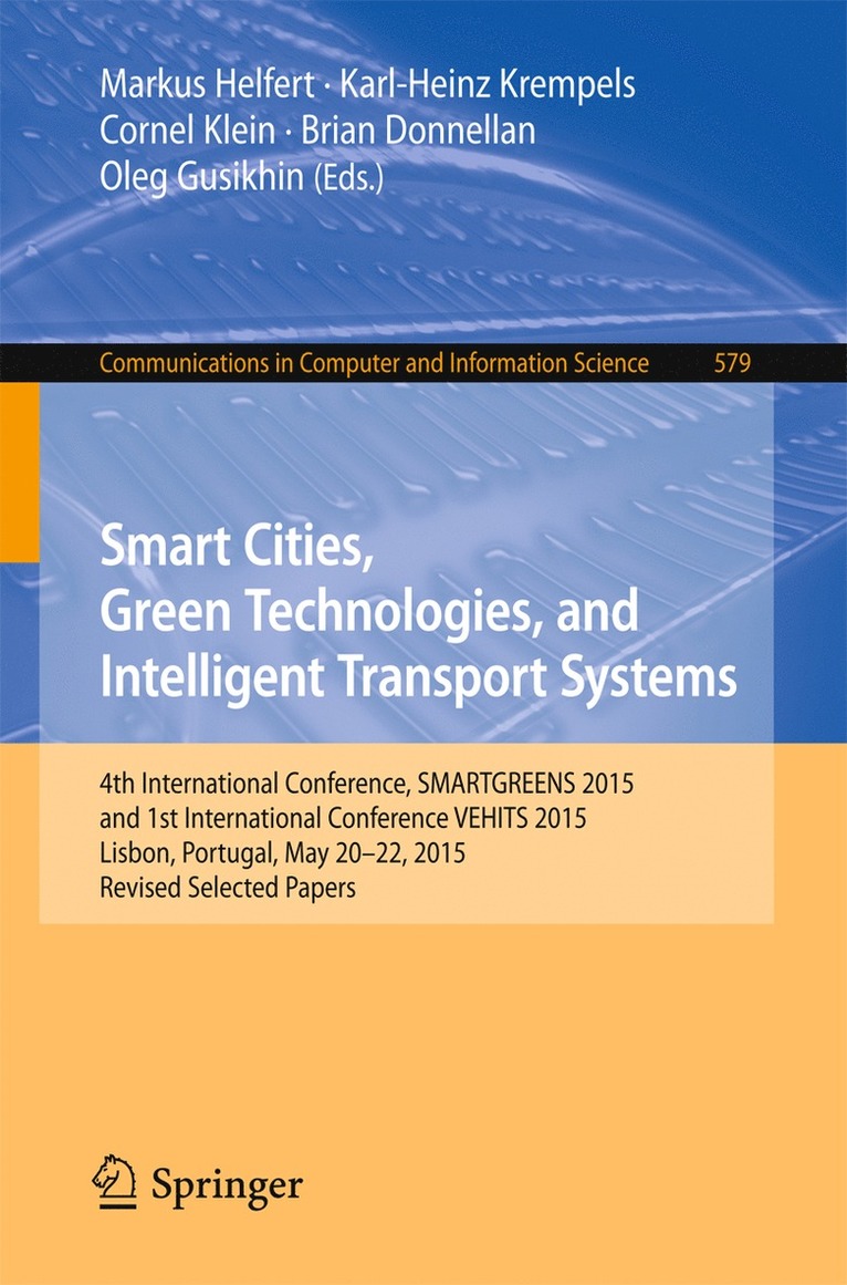 Smart Cities, Green Technologies, and Intelligent Transport Systems 1