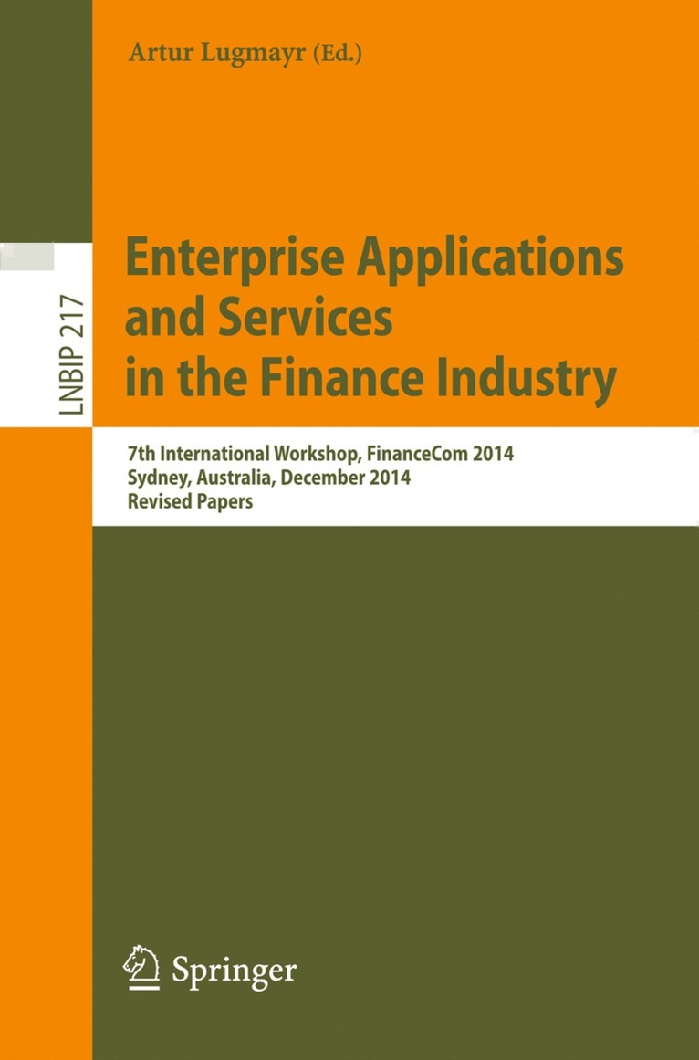 Enterprise Applications and Services in the Finance Industry 1