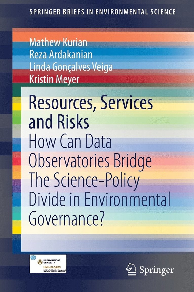 Mathew Kurian, Reza Ardakanian, Linda Gonçalves Veiga, Kristin Meyer - Resources, Services and Risks, Häftad