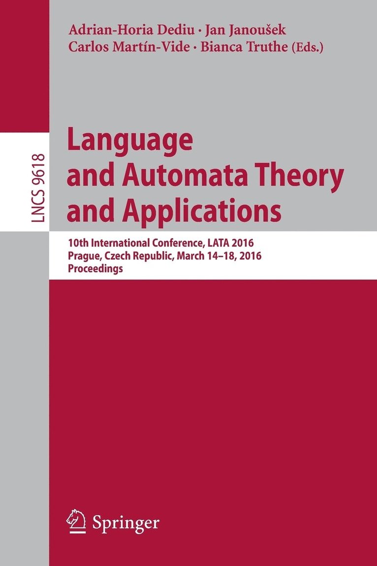 Language and Automata Theory and Applications 1