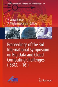 bokomslag Proceedings of the 3rd International Symposium on Big Data and Cloud Computing Challenges (ISBCC - 16')