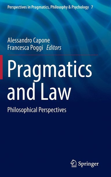 bokomslag Pragmatics and Law