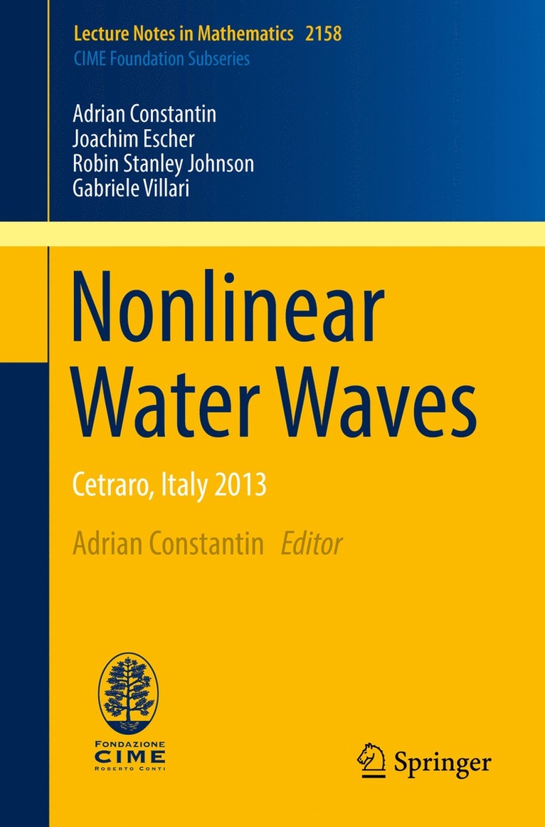 Nonlinear Water Waves 1