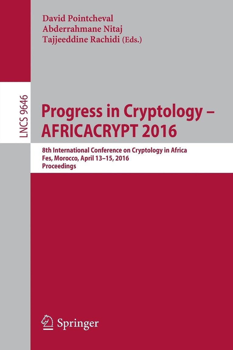 Progress in Cryptology  AFRICACRYPT 2016 1